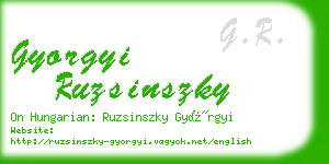 gyorgyi ruzsinszky business card